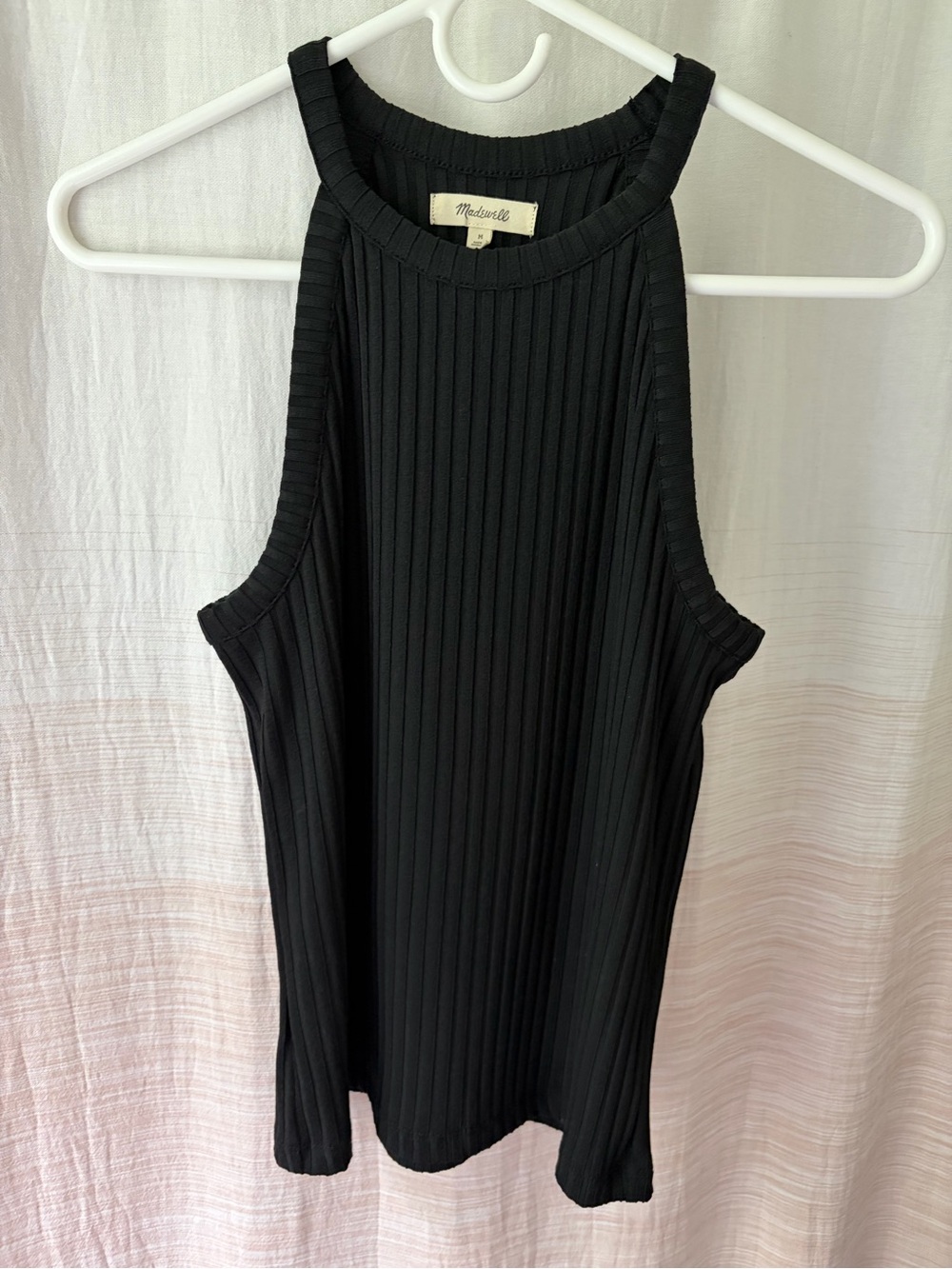 Madewell Black Ribbed Crewneck Tank